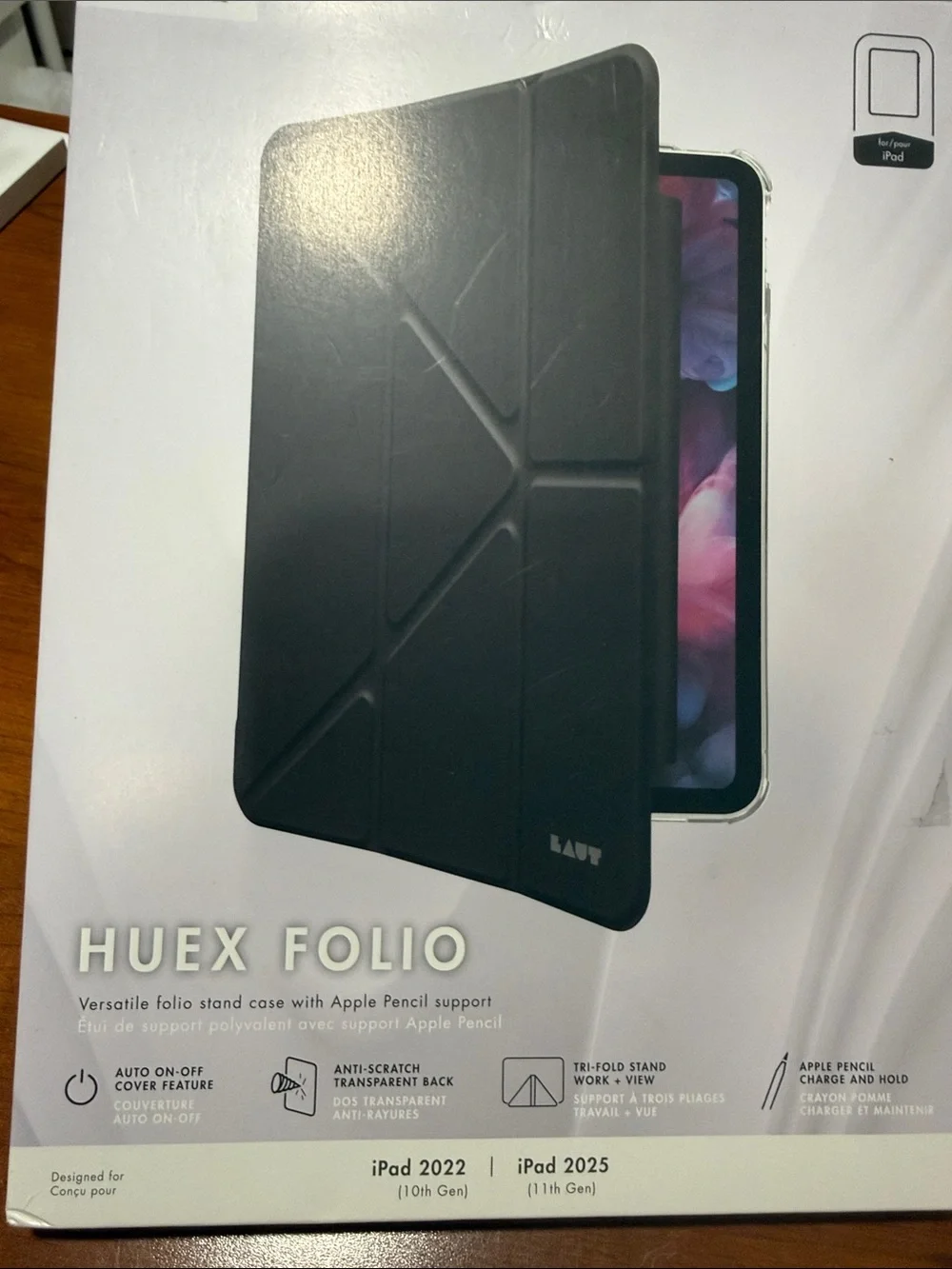 HUEX Black ipad (10th/11th Gen) Folio Case